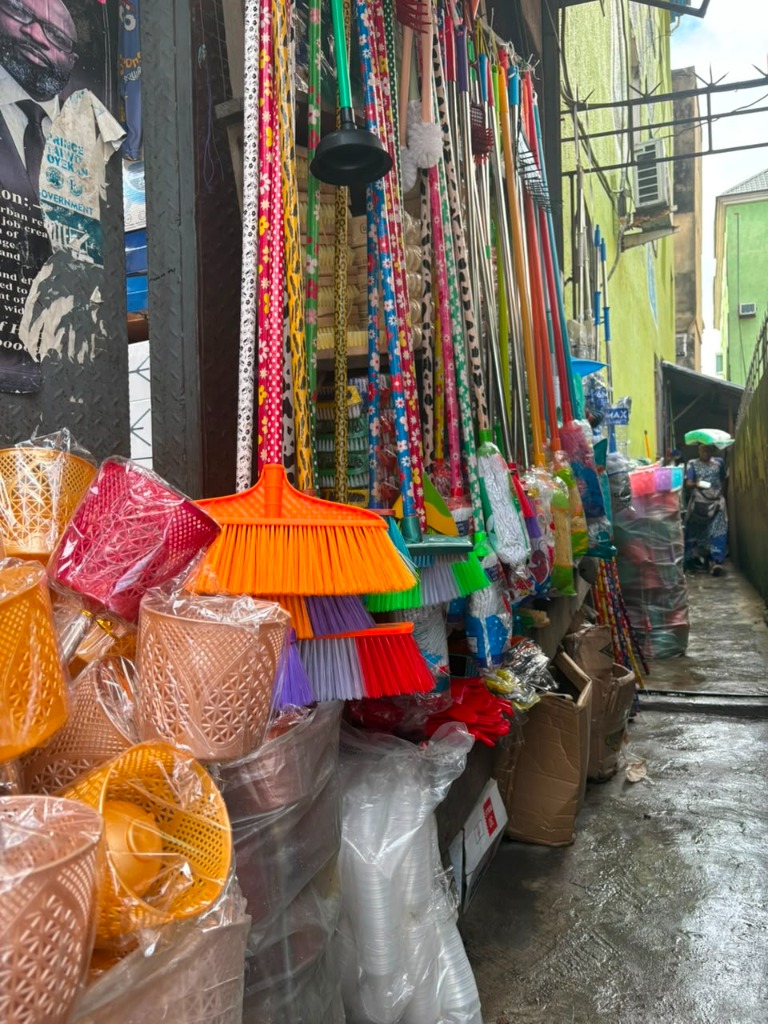Mops and Brooms Display